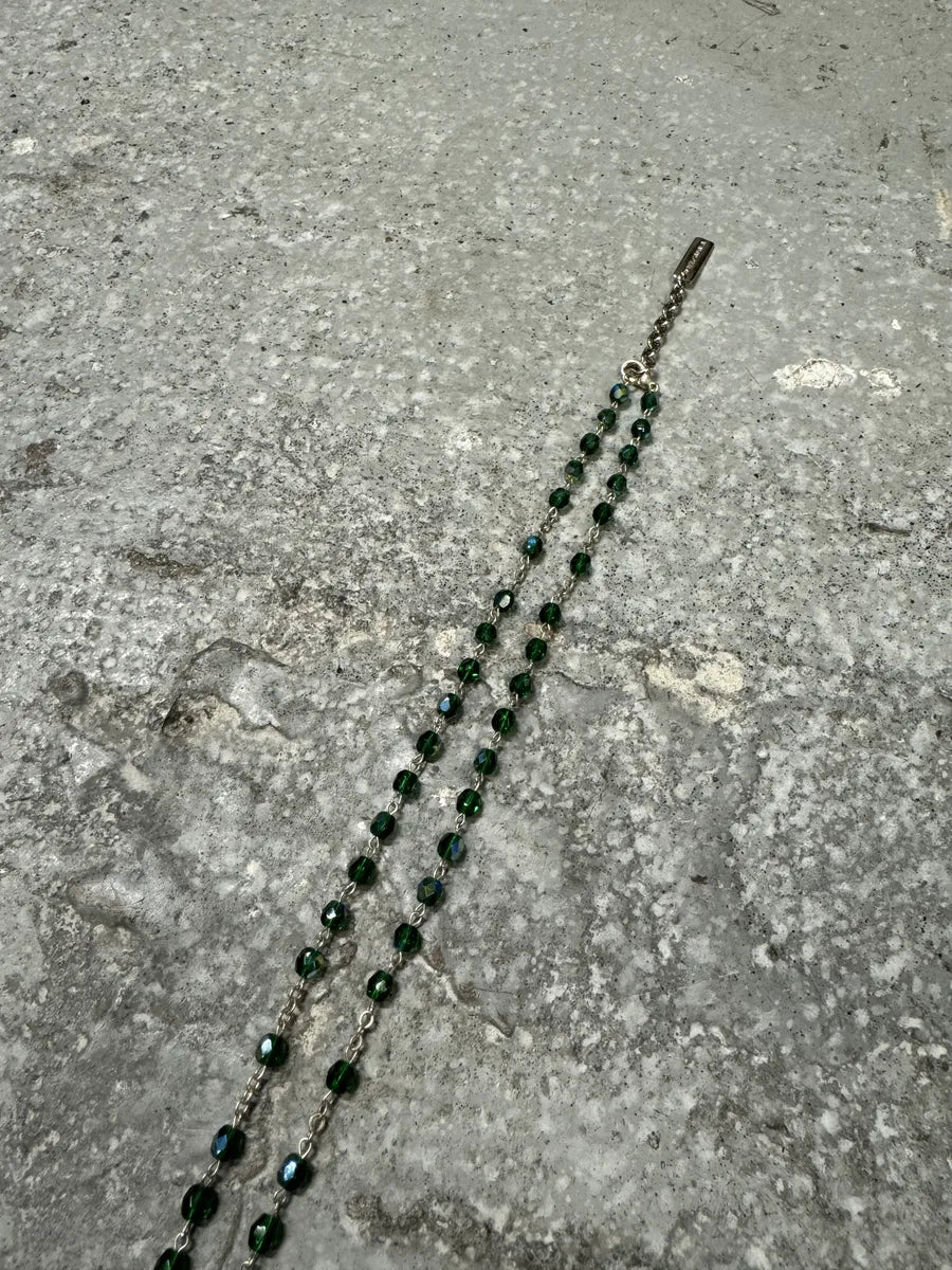 2000s Dolce & Gabbana Green Rosary Necklace (OS) 3