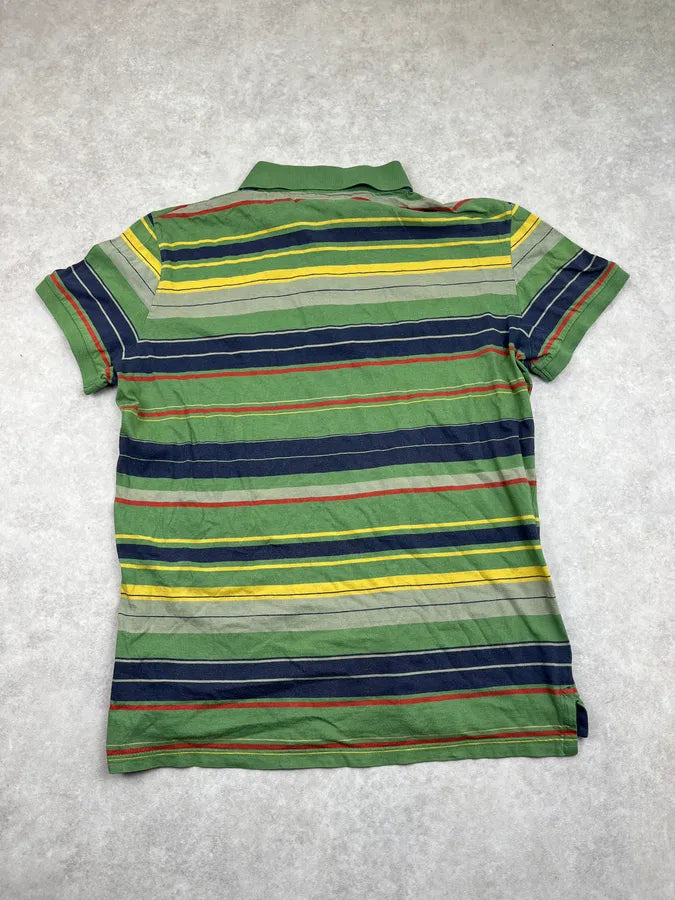 2000s Dolce & Gabbana Energy Green Striped Polo Dqbclvh 5