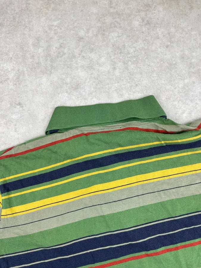 2000s Dolce & Gabbana Energy Green Striped Polo Dqbclvh 8