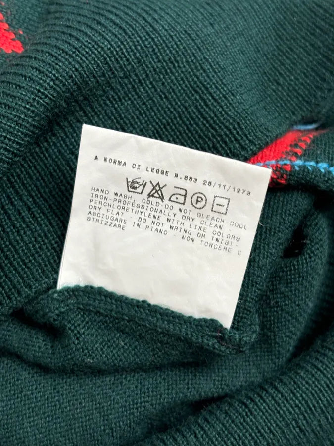 2000s Dolce & Gabbana Green V Neck Classy Sweater sObJUjC 12