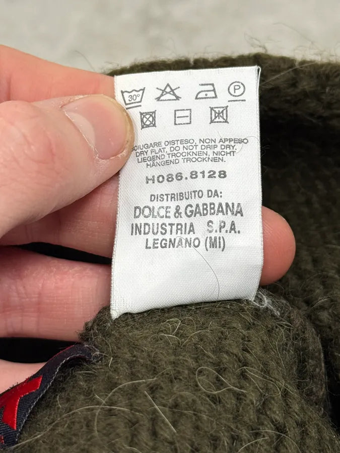 2000s Dolce & Gabbana Green Wool Beanie qdmPhMR 6