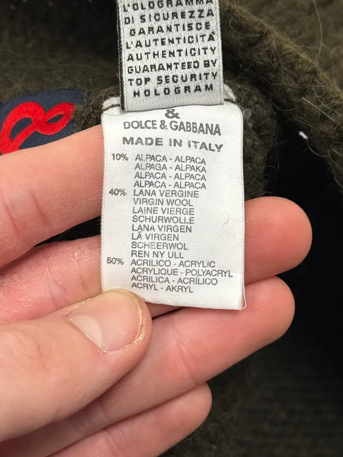 2000s Dolce & Gabbana Green Wool Beanie qdmPhMR 7