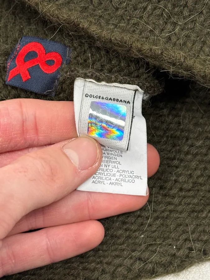 2000s Dolce & Gabbana Green Wool Beanie qdmPhMR 8