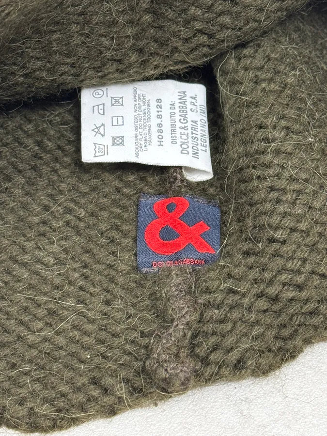 2000s Dolce & Gabbana Green Wool Beanie qdmPhMR 5