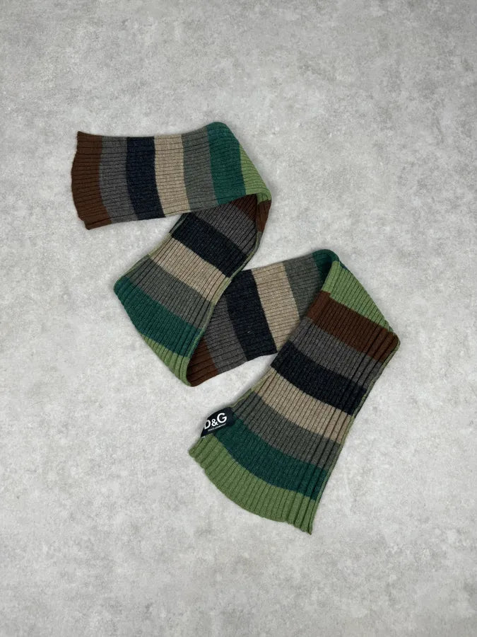 2000s Dolce & Gabbana Green Wool Forest Autumn Scarf FOSQiEg 2