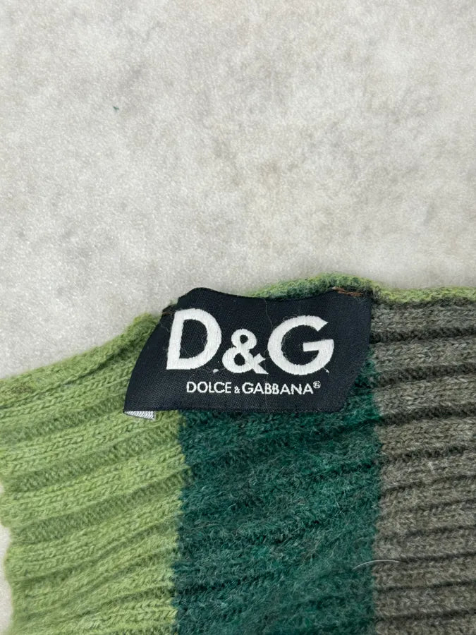 2000s Dolce & Gabbana Green Wool Forest Autumn Scarf FOSQiEg 4