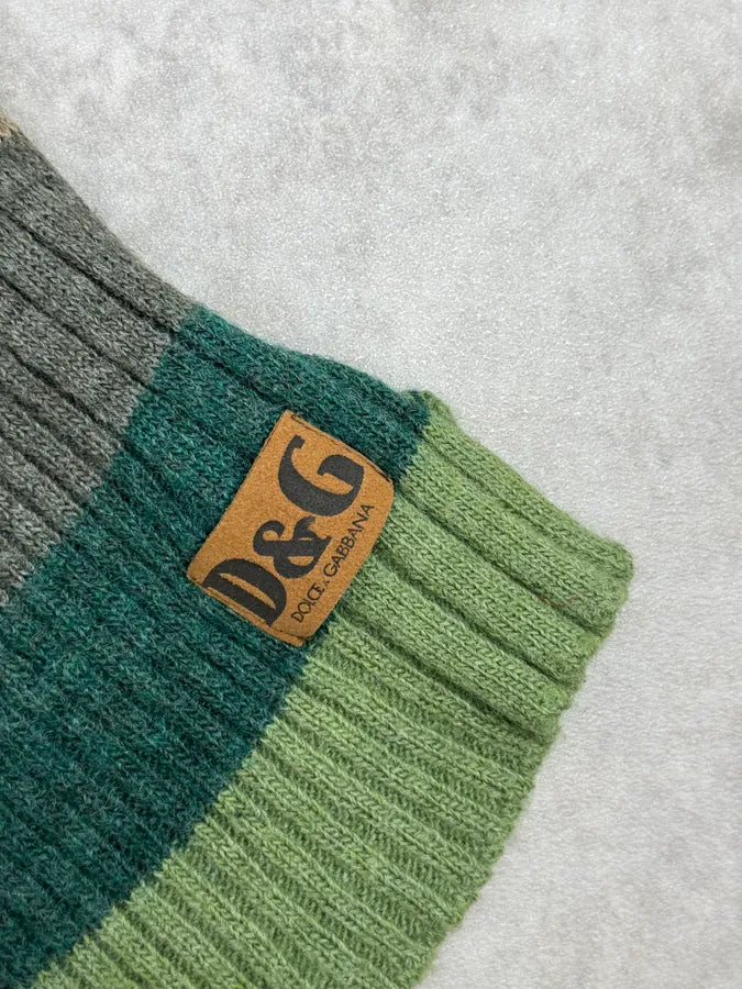 2000s Dolce & Gabbana Green Wool Forest Autumn Scarf FOSQiEg 3