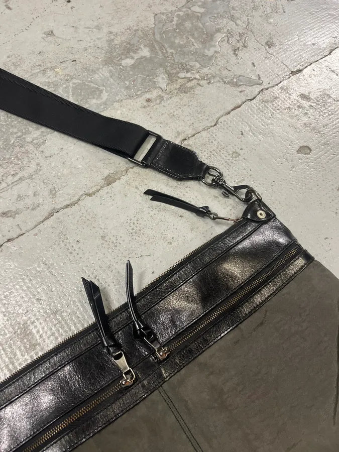 2000s Dolce & Gabbana Grey & Black Leather Daily Shoulder Bag phCbFgW 6