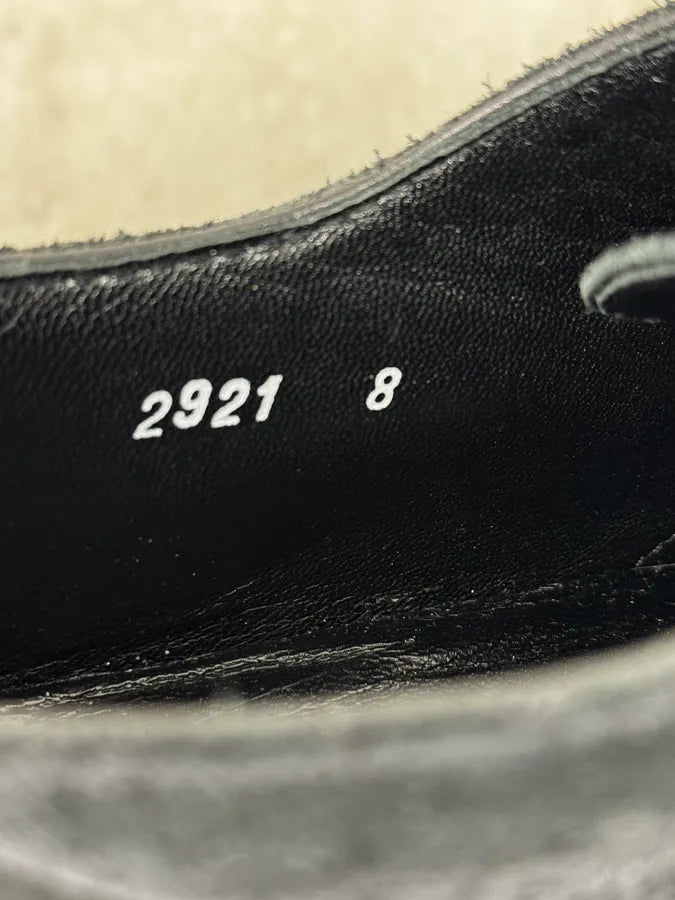 2000s Dolce & Gabbana Grey & Black Wrinkled Effect Leather Low Boots QfKyIjO 8