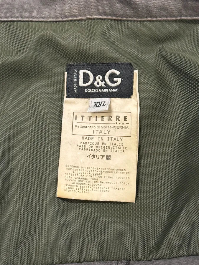 AW2003 Dolce & Gabbana Grey & Green Military Cargo Jacket  tlgXPjA 10