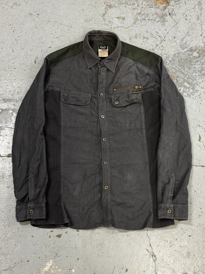AW2003 Dolce & Gabbana Grey & Green Military Cargo Jacket  tlgXPjA 0