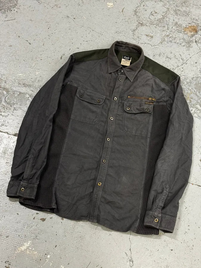 AW2003 Dolce & Gabbana Grey & Green Military Cargo Jacket  tlgXPjA 4