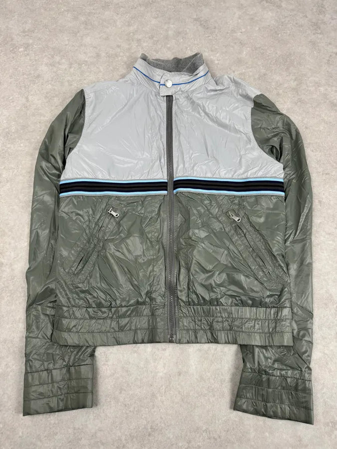 2000s Dolce & Gabbana Grey & Green Windbreaker Jacket zerFCsA 0