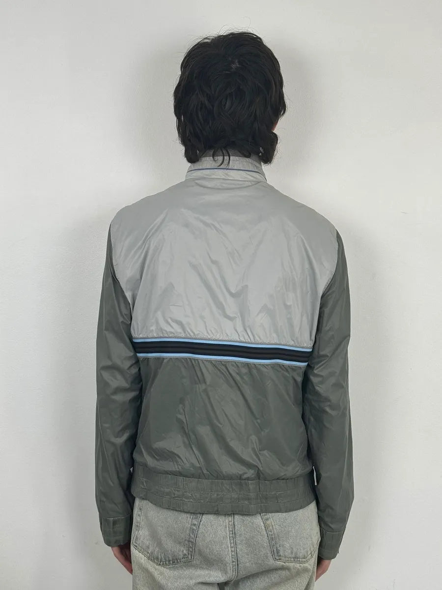 2000s Dolce & Gabbana Grey & Green Windbreaker Jacket zerFCsA 2