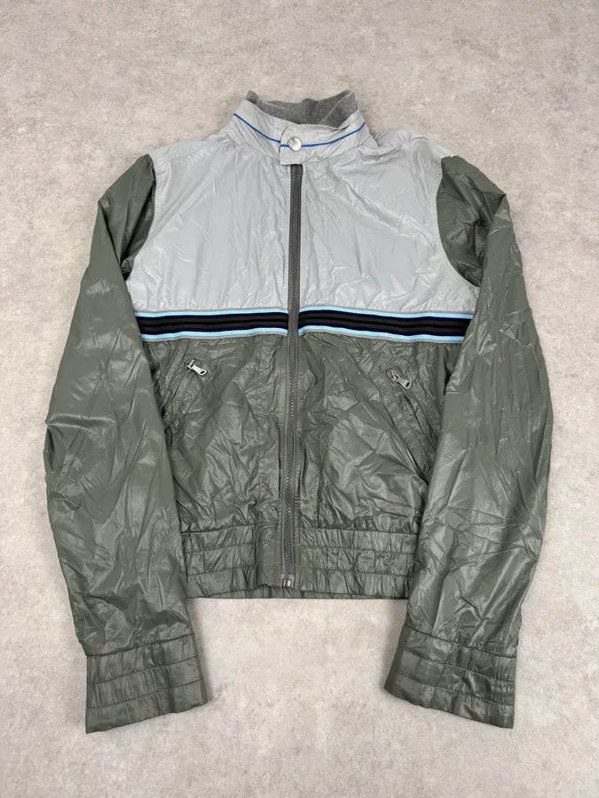 2000s Dolce & Gabbana Grey & Green Windbreaker Jacket zerFCsA 3