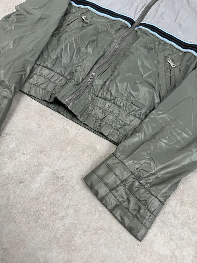 2000s Dolce & Gabbana Grey & Green Windbreaker Jacket zerFCsA 5