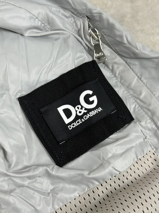 2000s Dolce & Gabbana Grey & Green Windbreaker Jacket zerFCsA 9