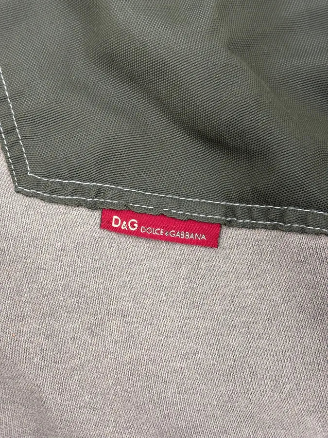 AW2003 Dolce & Gabbana Grey & Olive Logo Zip-up Hoodie  OXLFAAD 9
