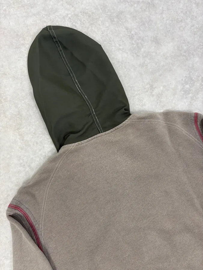 AW2003 Dolce & Gabbana Grey & Olive Logo Zip-up Hoodie  OXLFAAD 8
