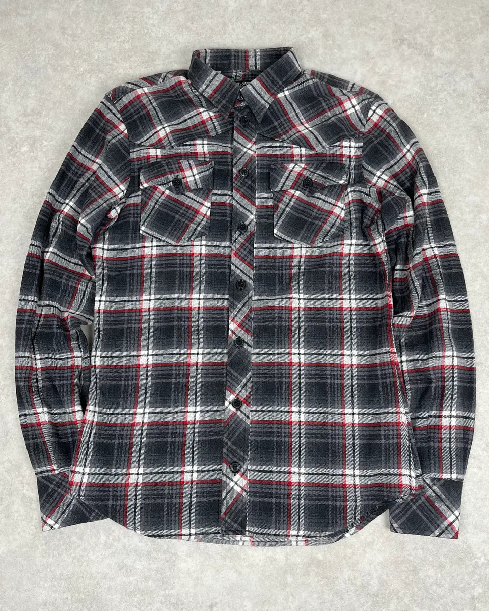 2000s Dolce & Gabbana Grey & Red Checkered Shirt bHYrcPu 0