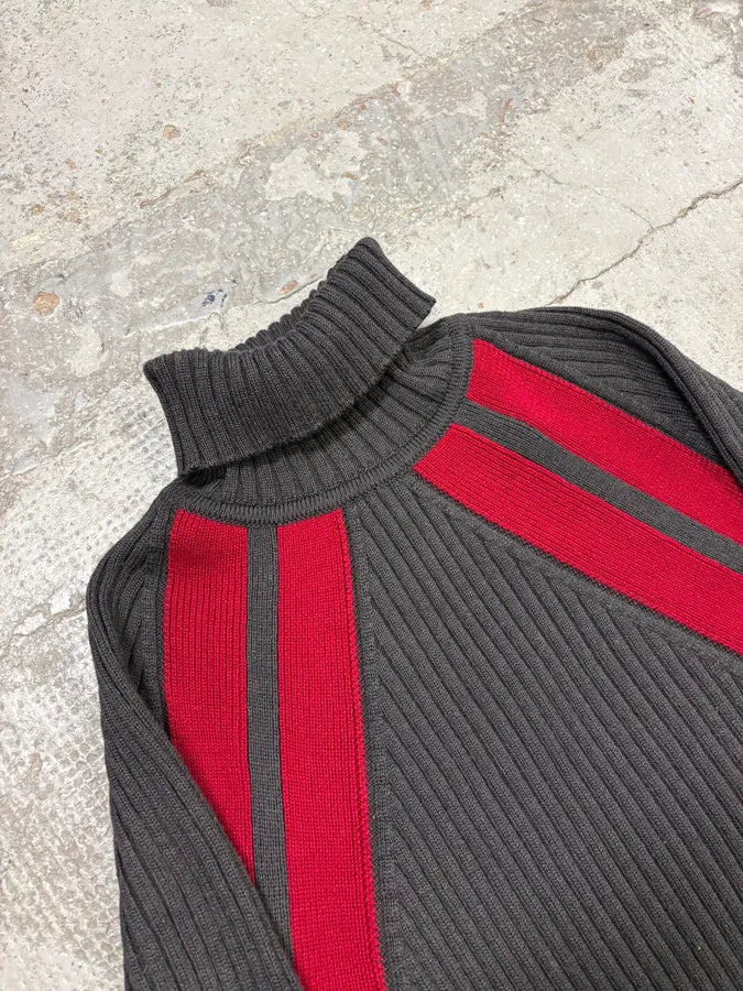 2000s Dolce & Gabbana Grey & Red Turtleneck cydokdh 4
