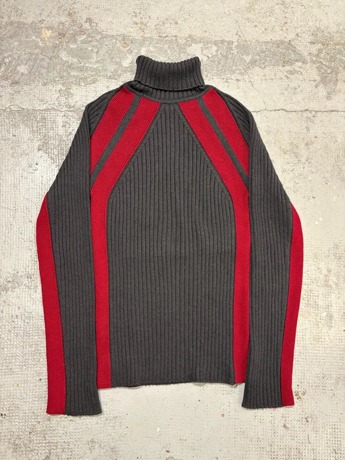 2000s Dolce & Gabbana Grey & Red Turtleneck cydokdh 5
