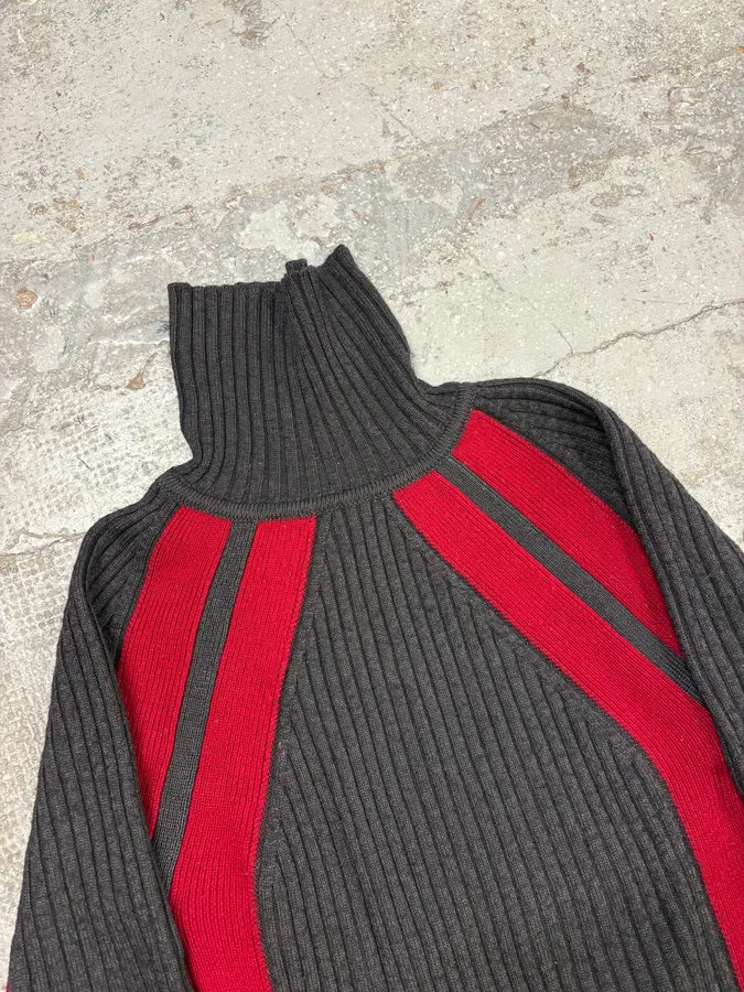 2000s Dolce & Gabbana Grey & Red Turtleneck EApoqUB 4