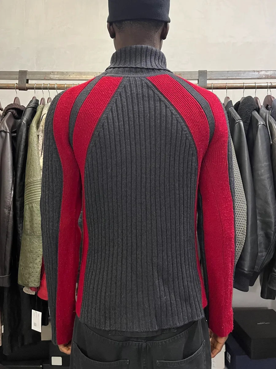 2000s Dolce & Gabbana Grey & Red Turtleneck EApoqUB 2