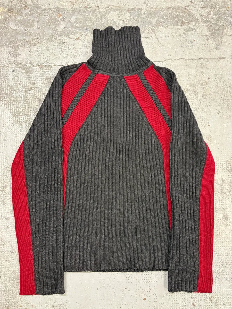 2000s Dolce & Gabbana Grey & Red Turtleneck EApoqUB 5