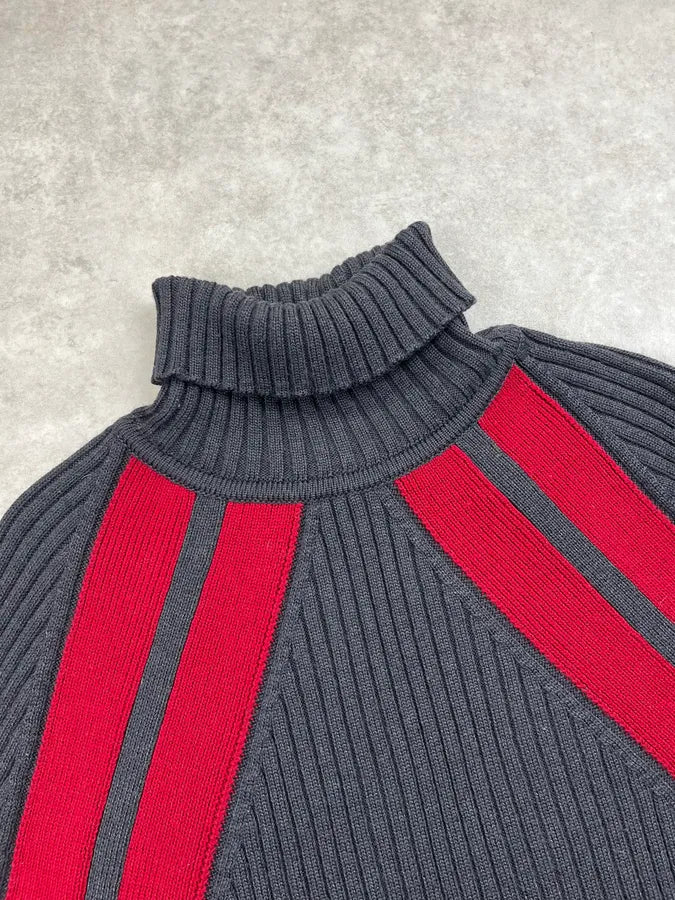 2000s Dolce & Gabbana Grey & Red Turtleneck zuPIbIc 5