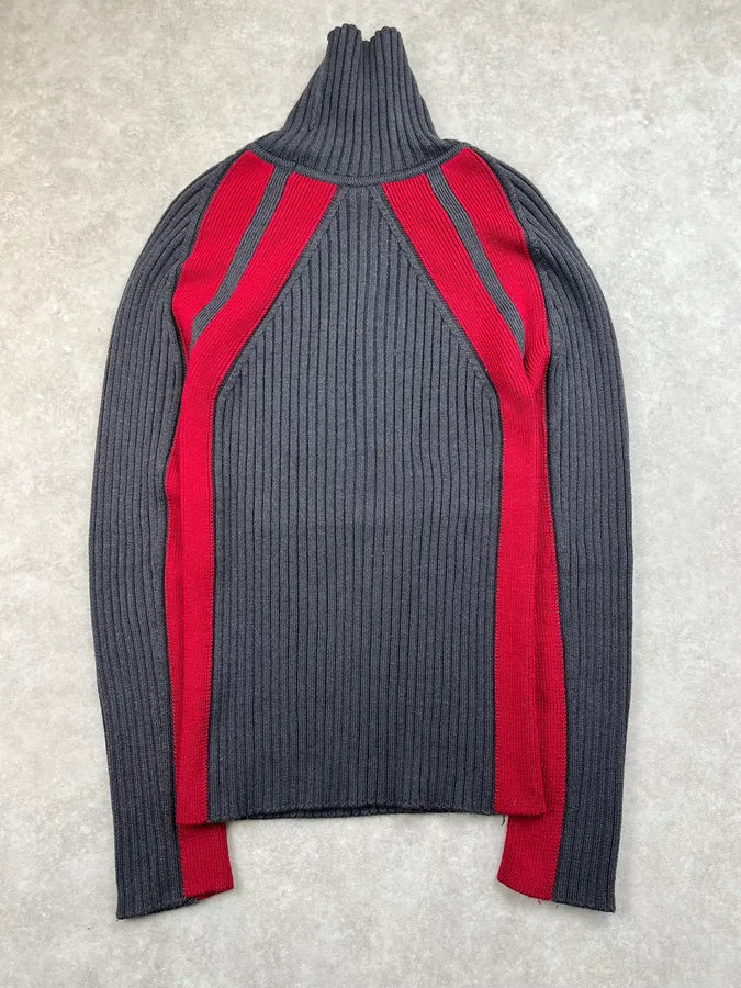 2000s Dolce & Gabbana Grey & Red Turtleneck zuPIbIc 6