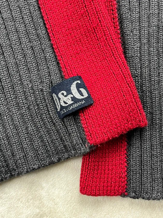 2000s Dolce & Gabbana Grey & Red Turtleneck zuPIbIc 8