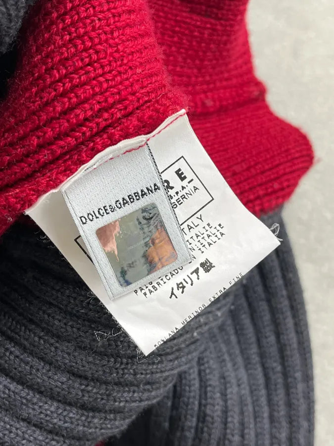 2000s Dolce & Gabbana Grey & Red Turtleneck zuPIbIc 9
