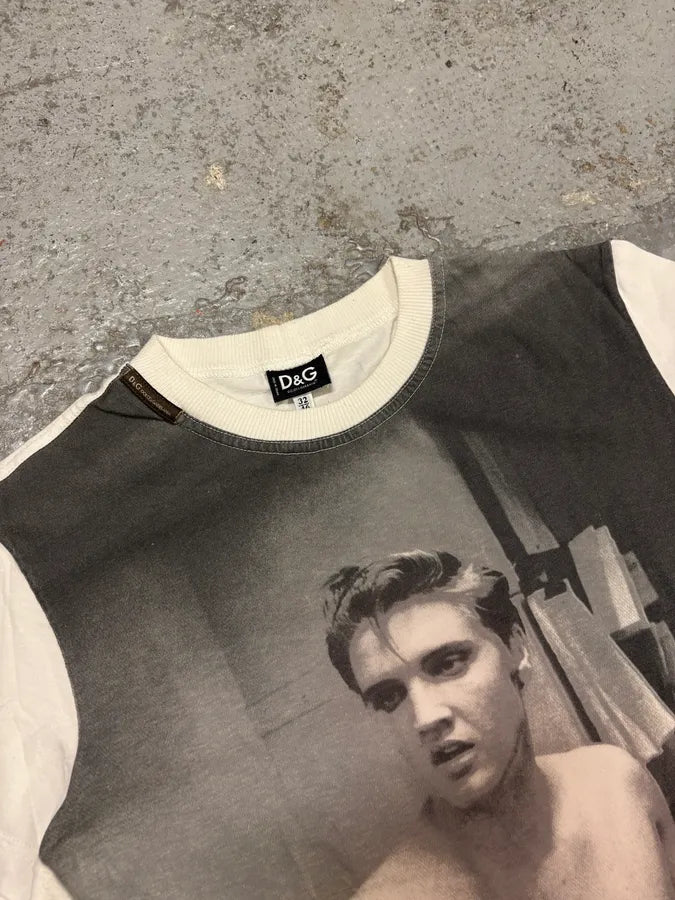 2000s Dolce & Gabbana Grey & White Young Men T-Shirt iJFxicM 4