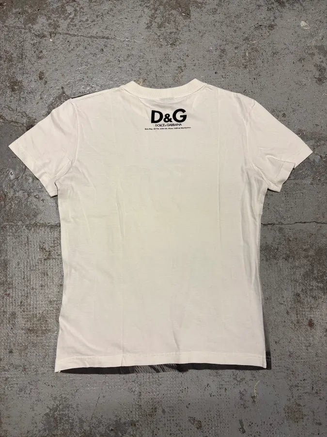 2000s Dolce & Gabbana Grey & White Young Men T-Shirt iJFxicM 5