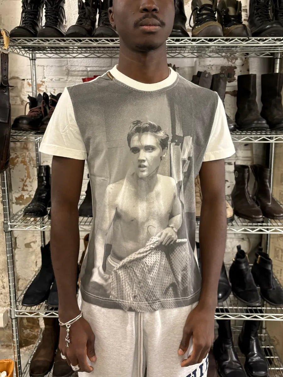 2000s Dolce & Gabbana Grey & White Young Men T-Shirt iJFxicM 1