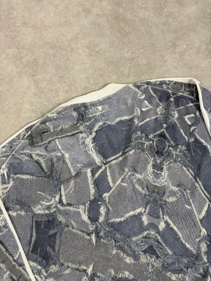 2000s Dolce & Gabbana Grey Abstract Trompe L’œil V-Neck Sweater OFxuzEA 7