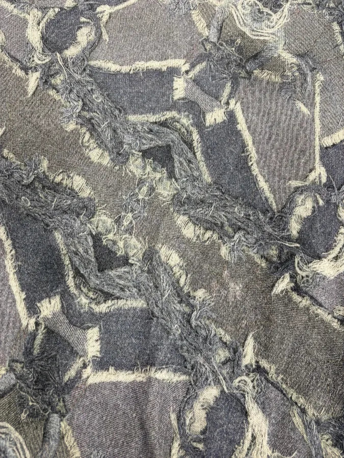 2000s Dolce & Gabbana Grey Abstract Trompe L’œil V-Neck Sweater OFxuzEA 8
