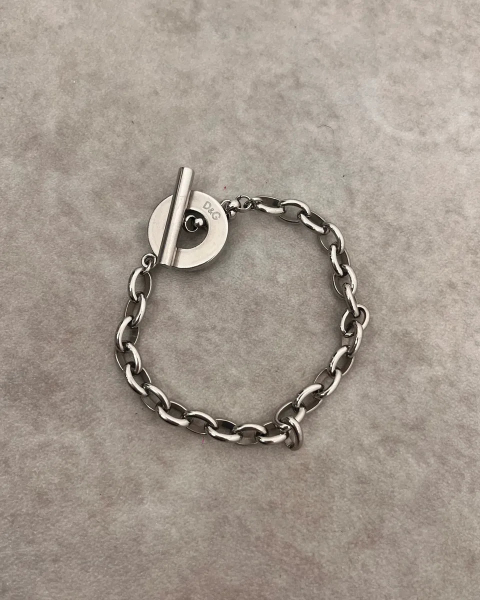 2000s Dolce & Gabbana Grey Anchor Chain Bracelet  HMkmpEj 0
