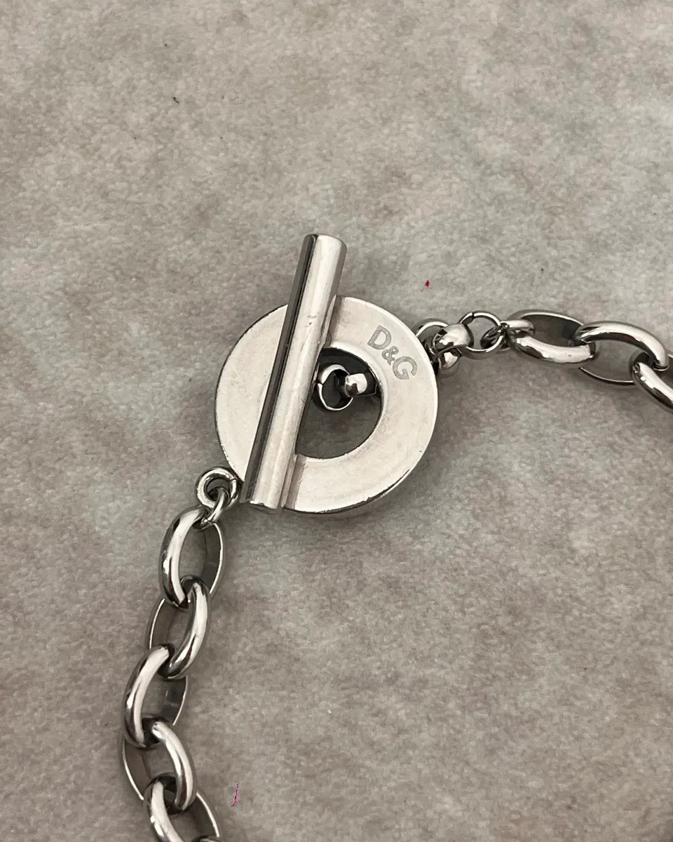 2000s Dolce & Gabbana Grey Anchor Chain Bracelet  HMkmpEj 3