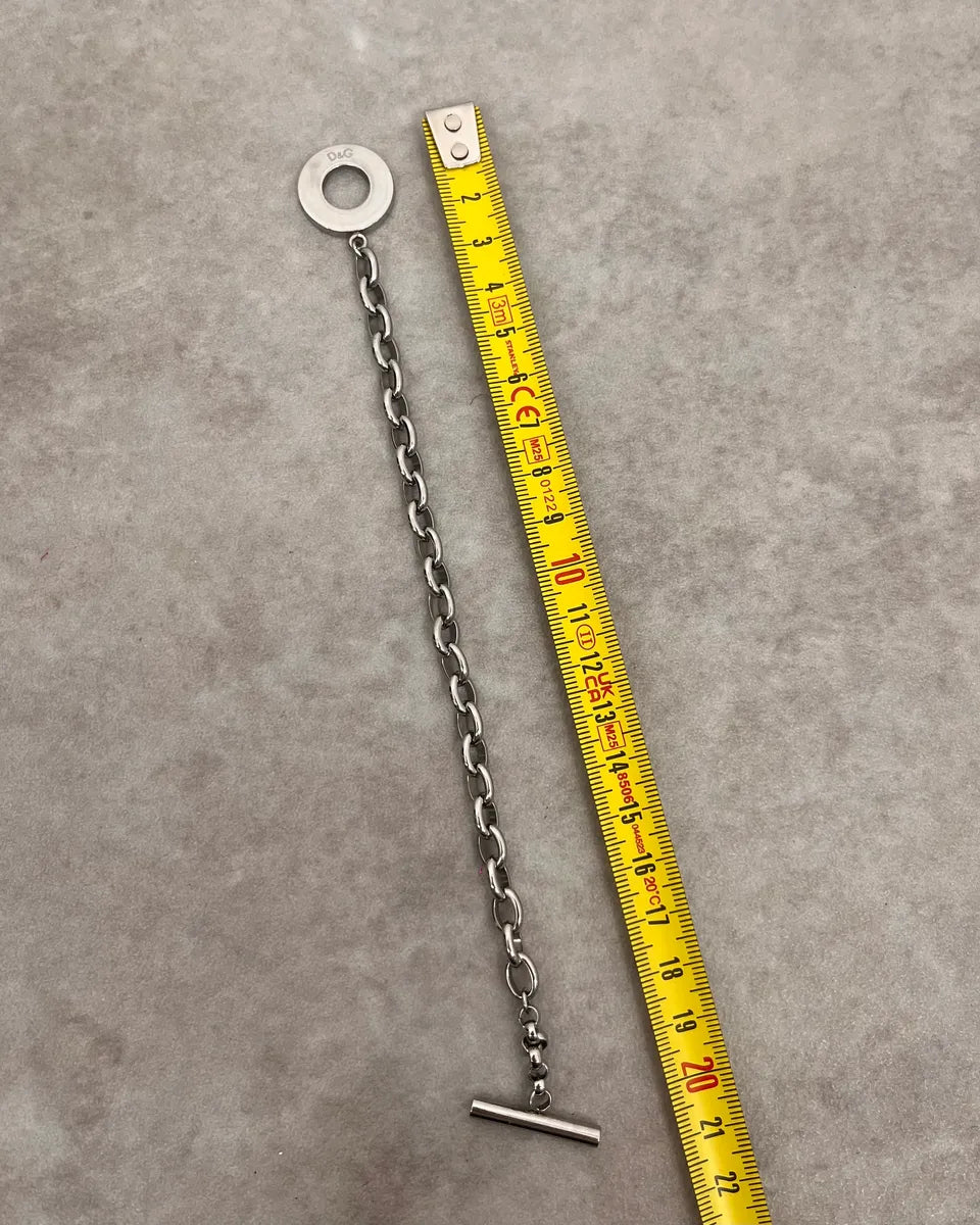 2000s Dolce & Gabbana Grey Anchor Chain Bracelet  HMkmpEj 4