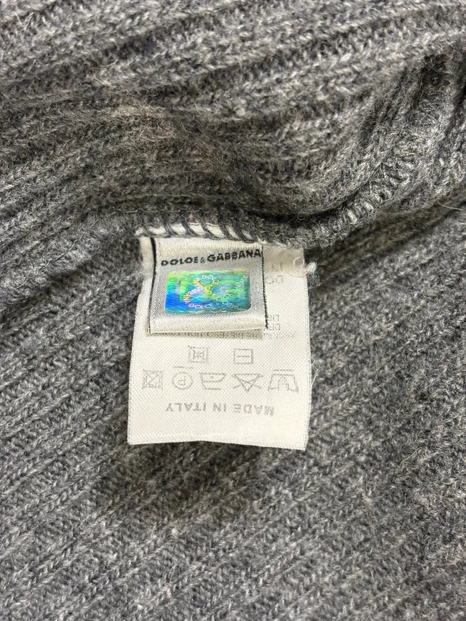 2000s Dolce & Gabbana Grey Wool Zip-Up Sweater rfYHZnU 10
