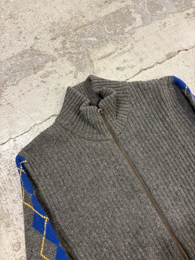 2000s Dolce & Gabbana Grey Wool Zip-Up Sweater rfYHZnU 4