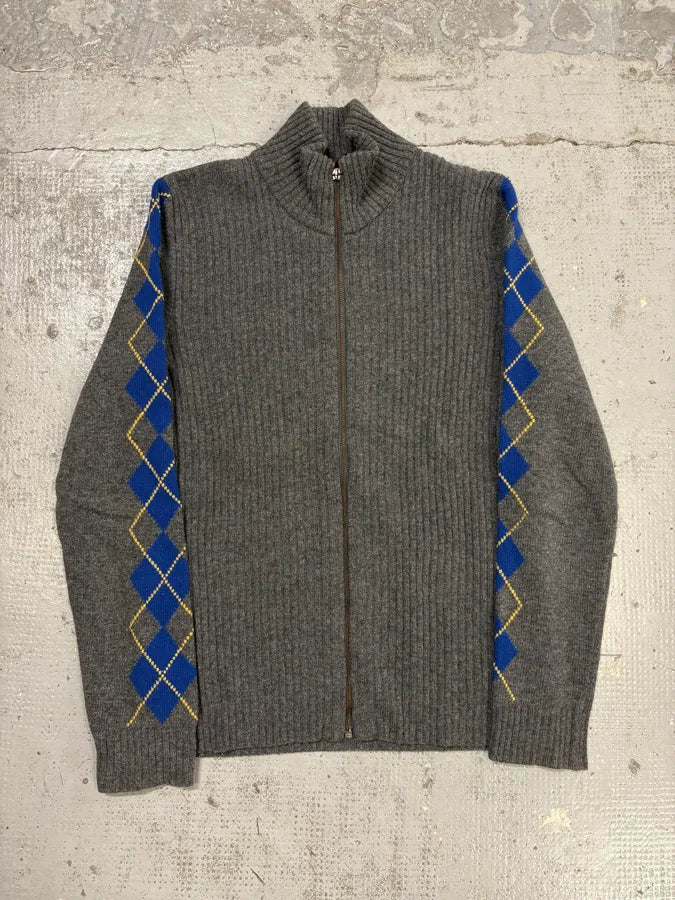 2000s Dolce & Gabbana Grey Wool Zip-Up Sweater rfYHZnU 0