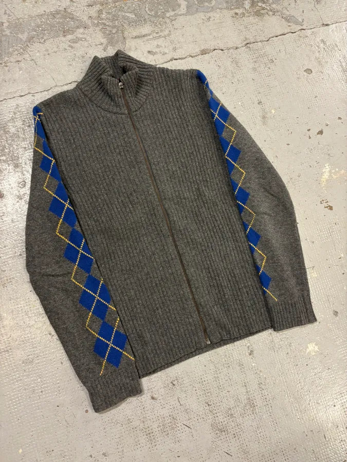 2000s Dolce & Gabbana Grey Wool Zip-Up Sweater rfYHZnU 3