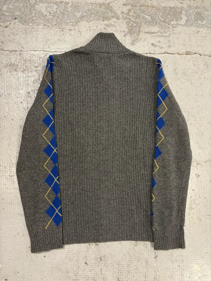 2000s Dolce & Gabbana Grey Wool Zip-Up Sweater rfYHZnU 5