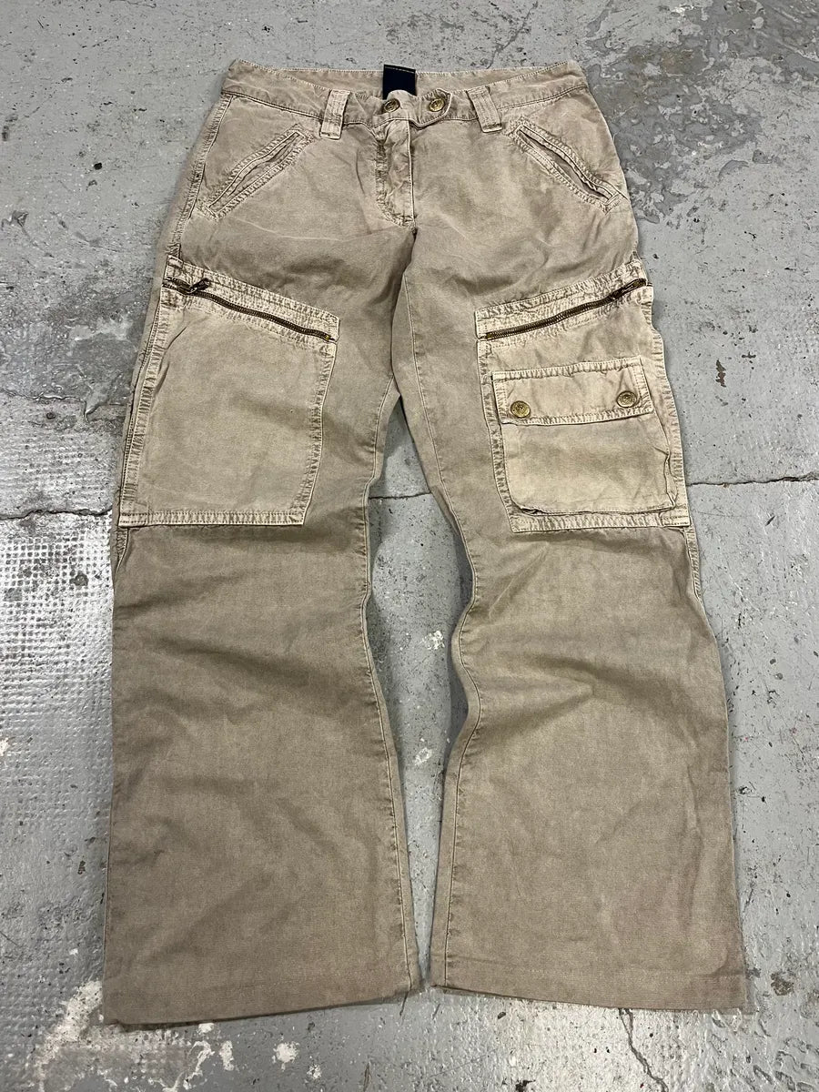 2000s Dolce & Gabbana Grey Army Cargo Pants WOsvsex 0