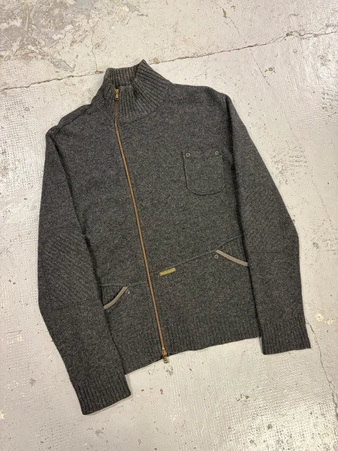 AW2003 Dolce & Gabbana Grey Asymmetrical Wool Cardigan Sweater cnBAcmz 3