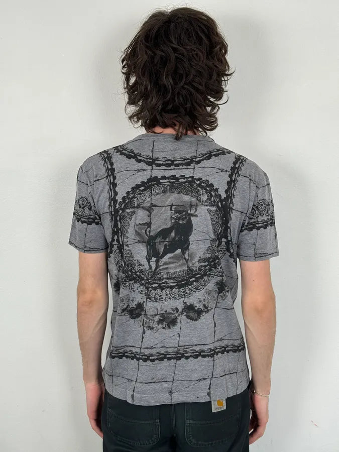 SS2015 Dolce & Gabbana Grey & Black Bull Corrida T-Shirt WNQIaJY 2