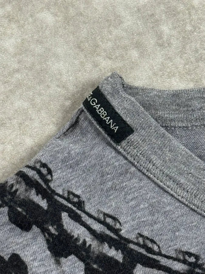 SS2015 Dolce & Gabbana Grey & Black Bull Corrida T-Shirt WNQIaJY 8